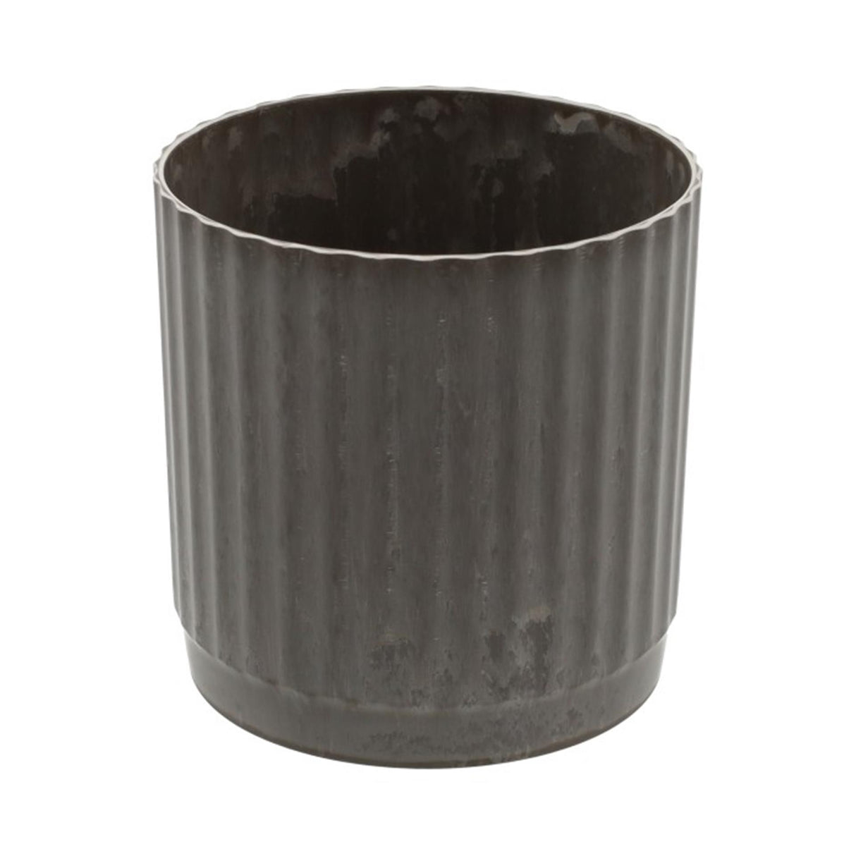 Hbx natural living bloempot melamine ribbel dia14x15,5cm