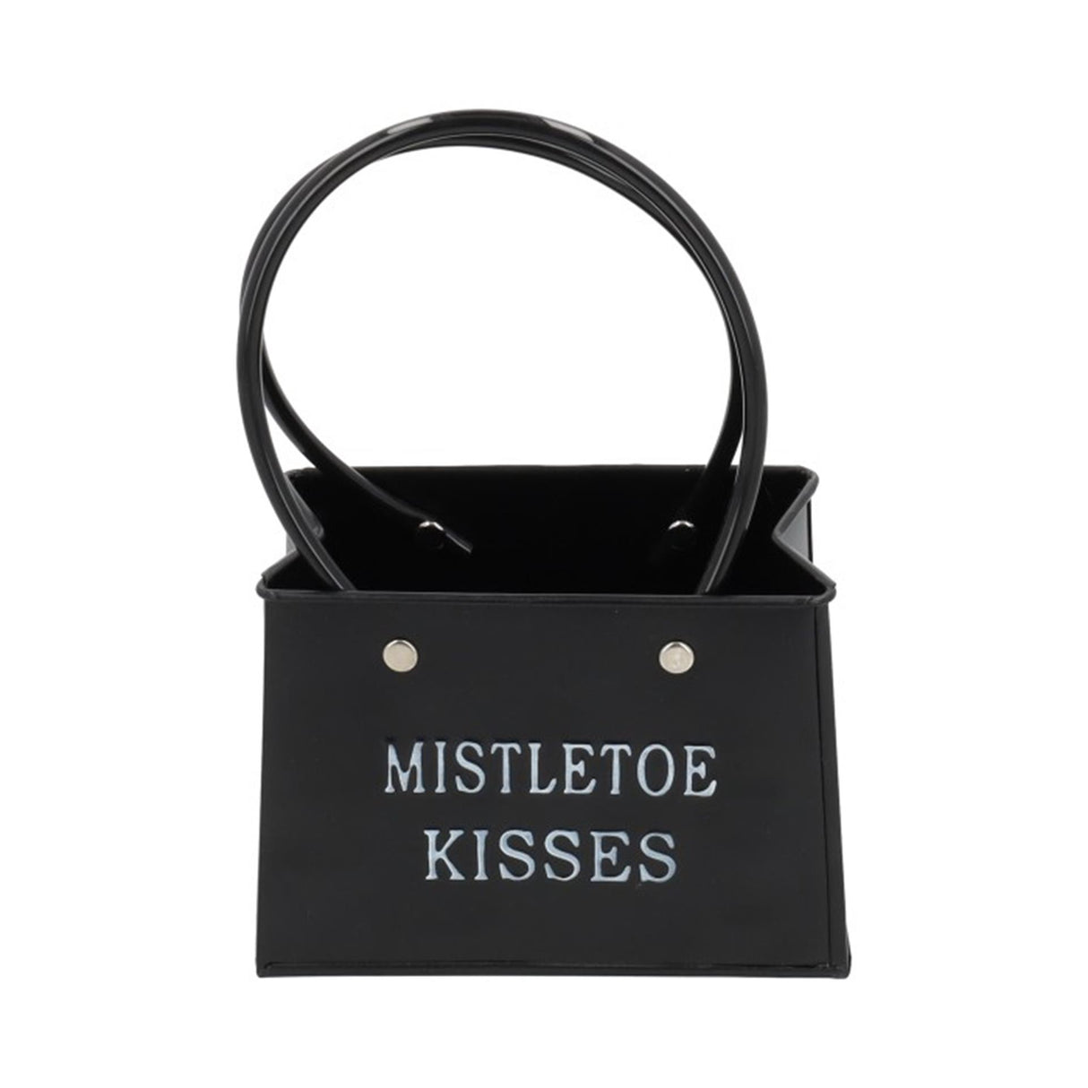 Hbx natural living bloempot tasmodel mistletoe 14x7,5x11,5cm zwart metaal