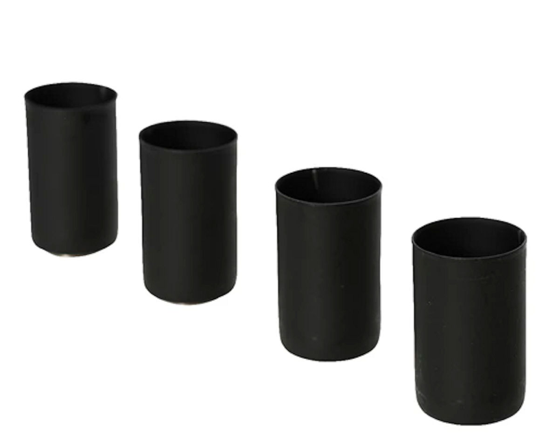 Decoris kandelaar ijzer magneet zwart 4 stuks 9cm