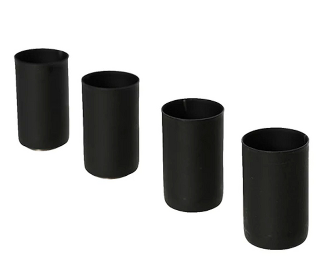 Decoris kandelaar ijzer magneet zwart 4 stuks 9cm