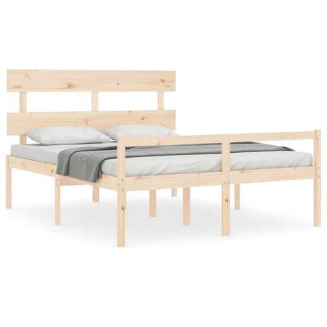 Vidaxl seniorenbed met hoofdbord massief hout 160x200 cm