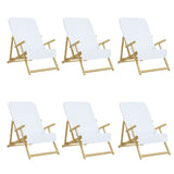 Vidaxl strandhanddoeken 6 st 400 g m² 60x135 cm stof wit