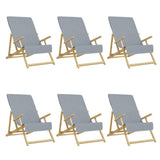 Vidaxl strandhanddoeken 6 st 400 g m² 60x135 cm stof grijs