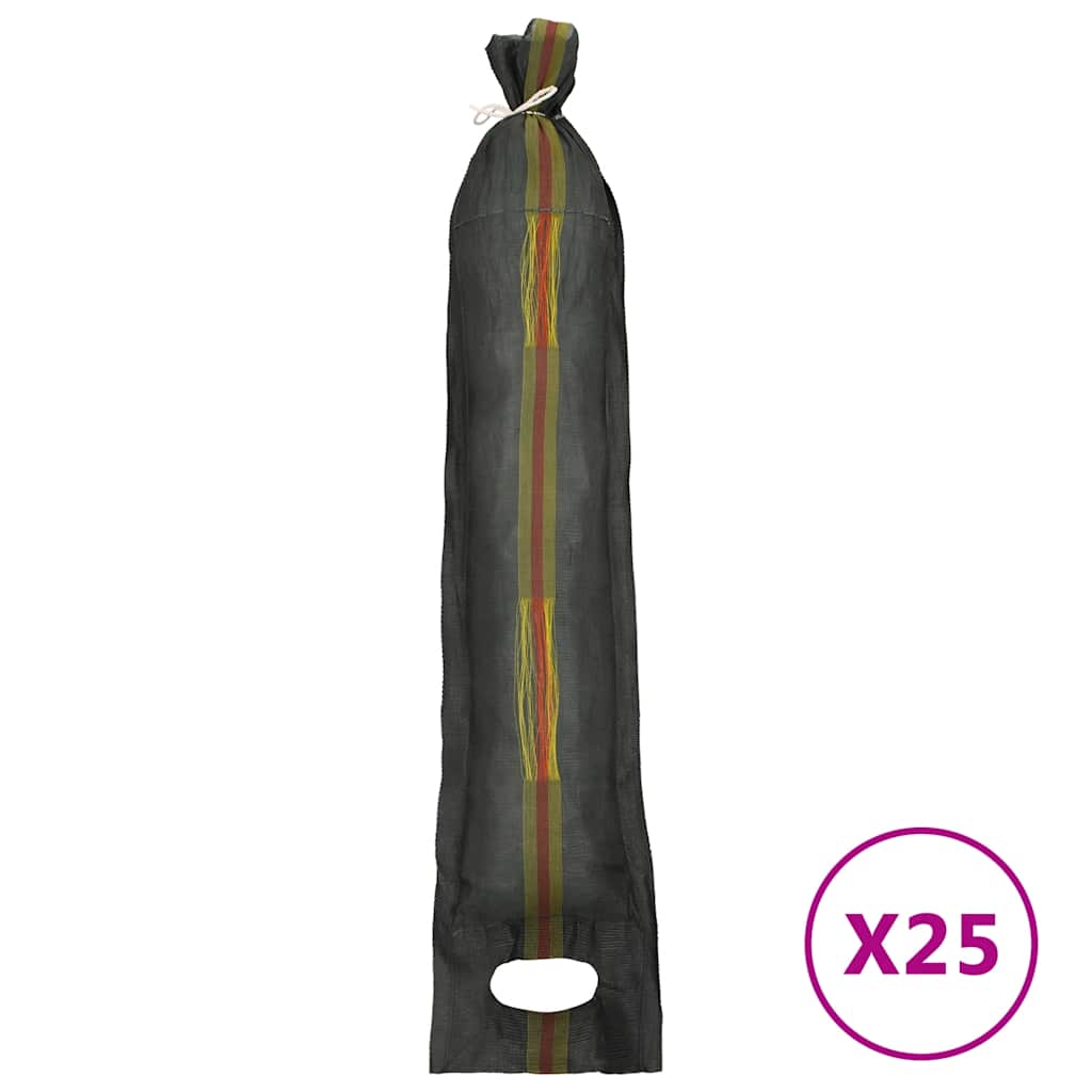 Vidaxl zandzakken 25 st 103x25 cm hdpe donkergroen
