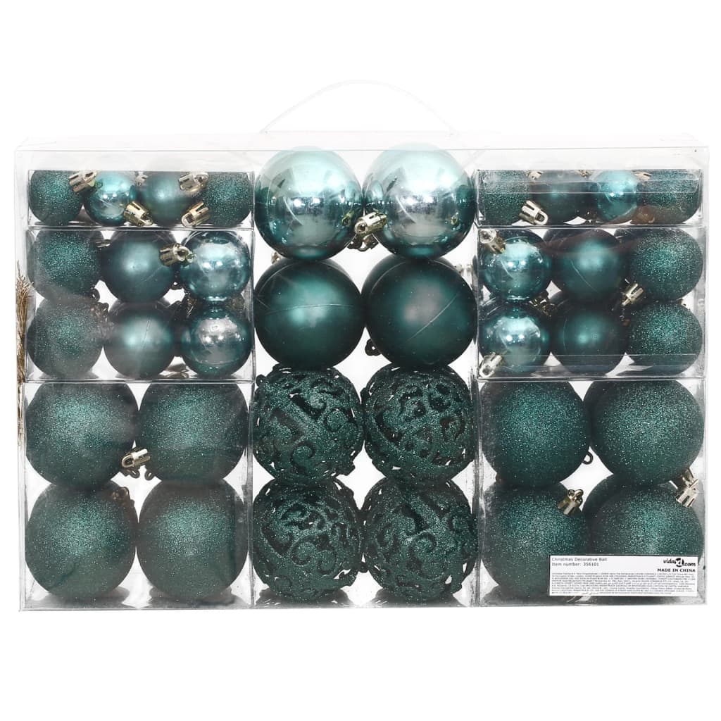 Vidaxl Boules de Noël 100 st 3 4 6 cm verts