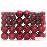 Vidaxl Boules de Noël 100 st 3 4 6 cm de vin rouge