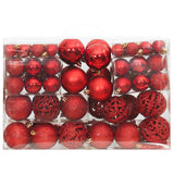 Vidaxl 111 partes Bola de Navidad Set poliestireno rojo