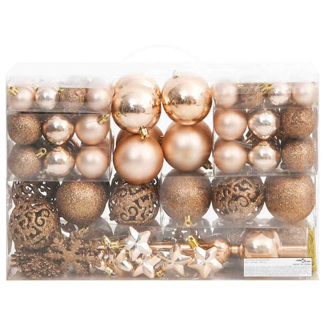 Vidaxl 111-delige kerstballenset polystyreen roségoud