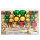 VIDAXL 112-TEIL-Weihnachtsball-Set Polystyrol Rotgrün und goldfarben