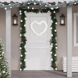VidaXL Kerstslinger ballen 175 cm polystyreen wit