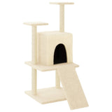 Vidaxl cat furniture with sisal scratching posts 110 cm cream -colored