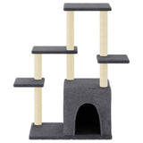 Vidaxl cat furniture with sisal scratching posts 97.5 cm dark gray