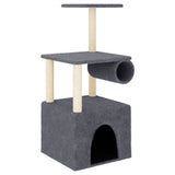 Vidaxl Cat Furniture con graffi di sisal 109,5 cm grigio scuro