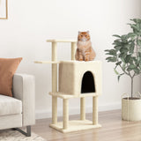 Muebles de gato de Vidaxl con postes de rascado de sisal 97 cm de crema