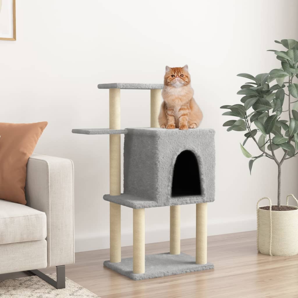 Vidaxl Cat Furniture con graffi di sisal 97 cm grigio chiaro