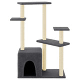 Vidaxl cat furniture with sisal scratching posts 107.5 cm dark gray