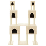 Vidaxl kattenmeubel met sisal krabpalen 199 cm crèmekleurig