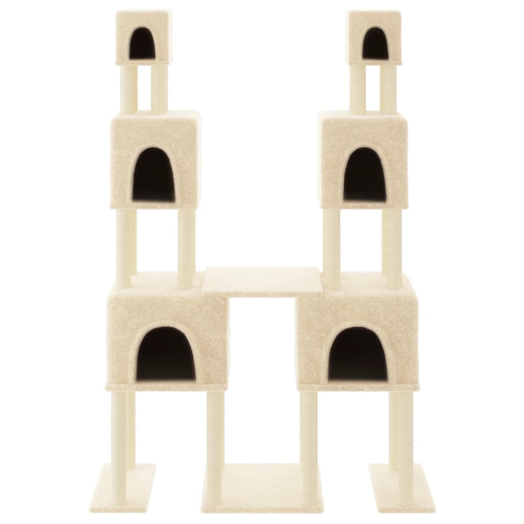 Vidaxl Cat Furniture with Sisal Scratch Posts 199 cm Crème -Colored