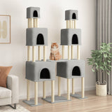 Vidaxl Cat Furniture avec sisal Scratch Posts 199 cm gris clair