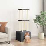 Vidaxl cat furniture with sisal scratching posts 133.5 cm dark gray