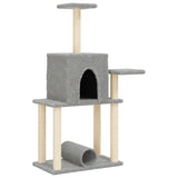 Vidaxl Cat Furniture avec sisal Scratch Posts 122 cm Gris clair