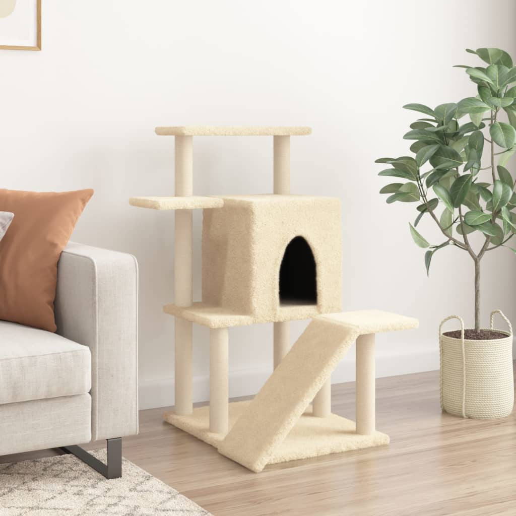 Vidaxl Cat Furniture avec Sisal Scratch Posts 97 cm Crème -Colored