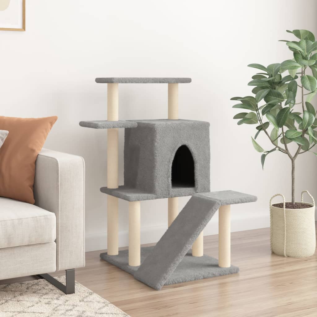 Vidaxl Cat Furniture avec Sisal Scratch Posts 97 cm Gris clair