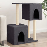 Vidaxl kattenmeubel met sisal krabpalen 86 cm donkergrijs