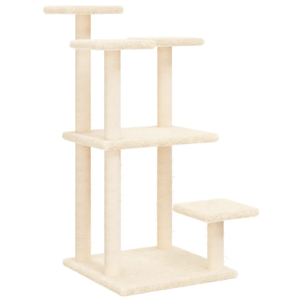 Vidaxl Scratching Post con piattaforme 98,5 cm crema