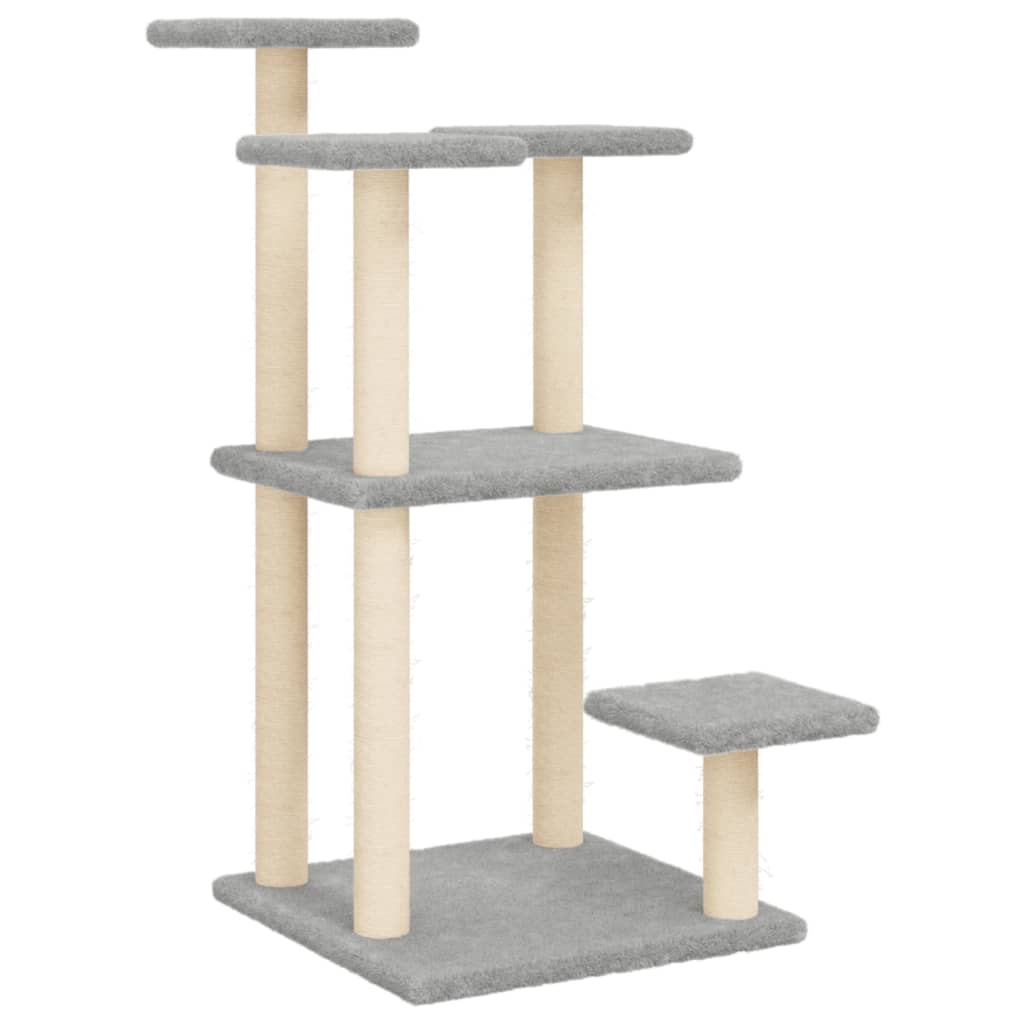 Vidaxl scratching posts with platforms 98.5 cm light gray