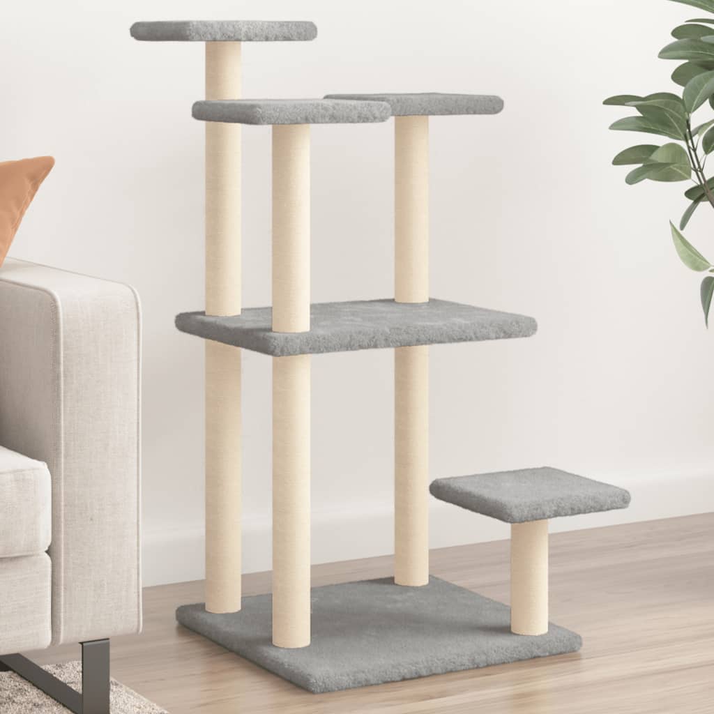 Vidaxl Scratch Posts avec plates-formes 98,5 cm Gris clair