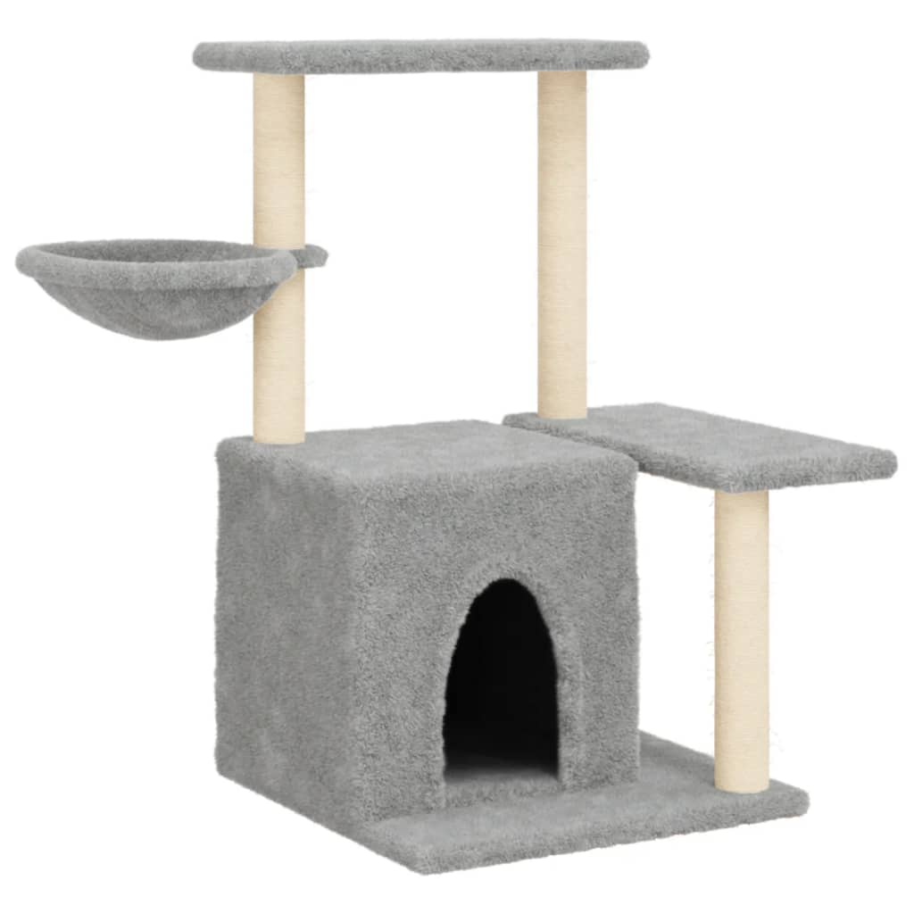 Vidaxl Cat Meubles avec Sisal Scratch Posts 83 cm Gris clair