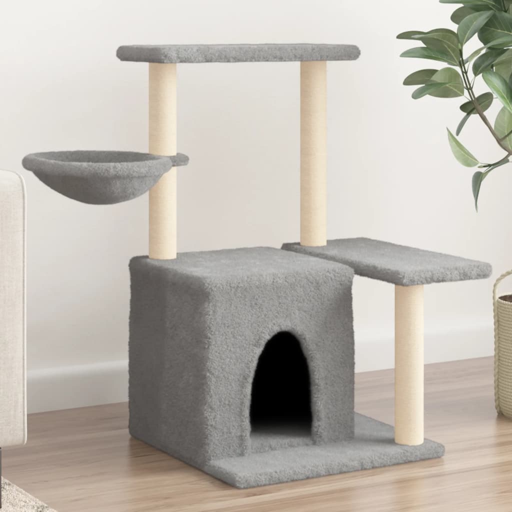 Vidaxl Cat Meubles avec Sisal Scratch Posts 83 cm Gris clair