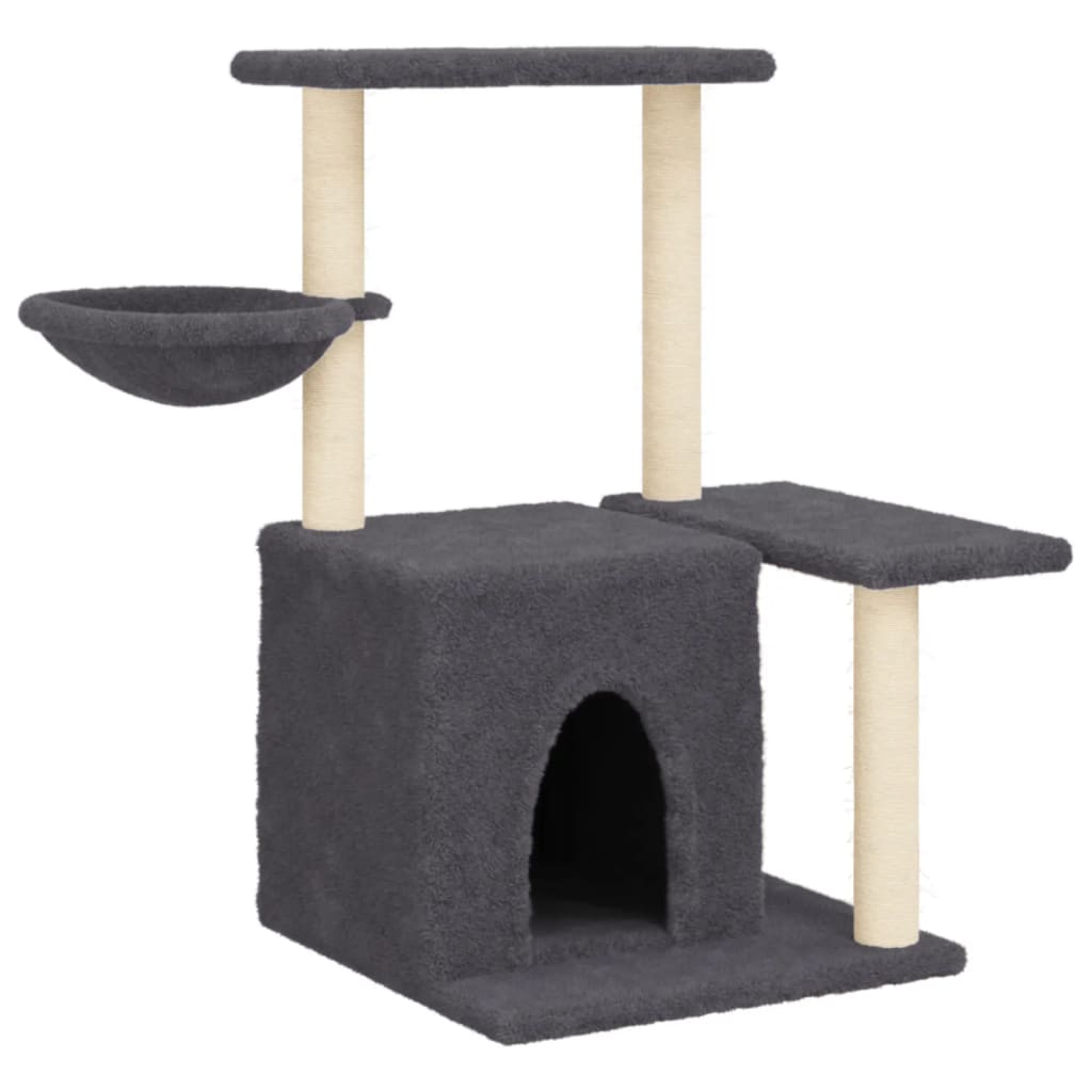 Vidaxl Cat Meubles avec Sisal Scratch Posts 83 cm Gris foncé