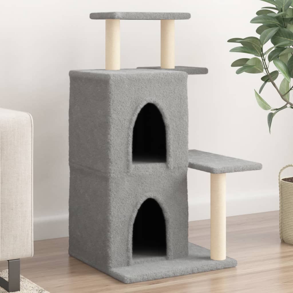 Vidaxl Cat Furniture avec Sisal Scratch Posts 97 cm Gris clair