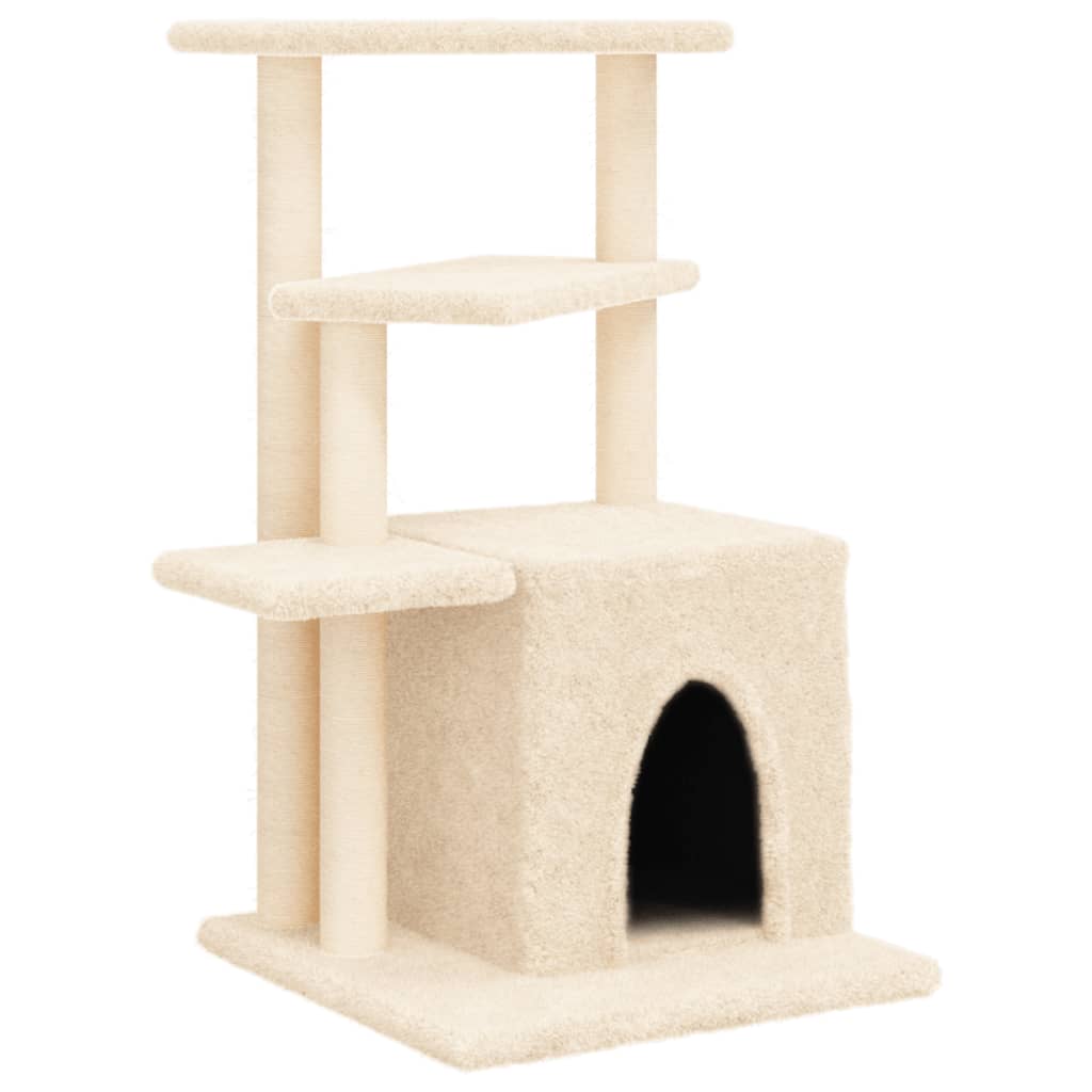 Vidaxl Cat Furniture con graffi di sisal 83,5 cm crema