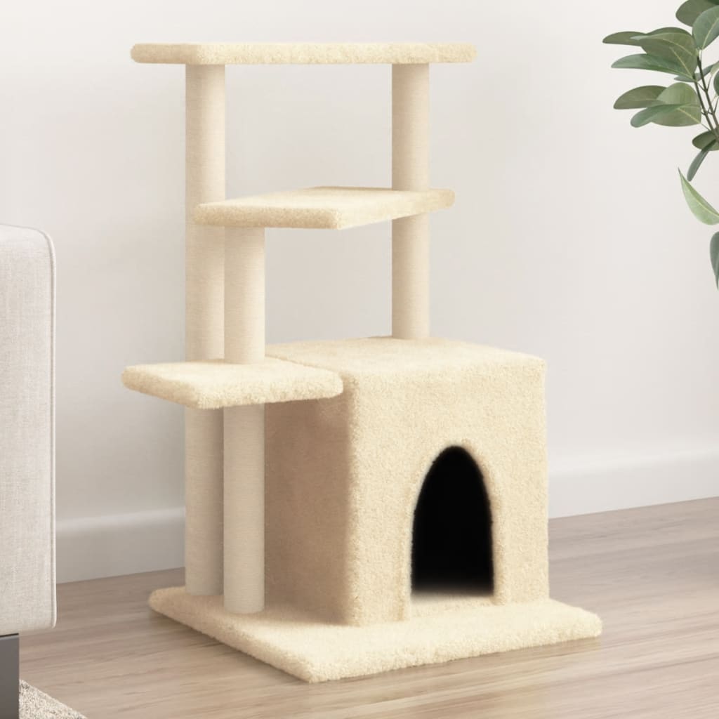 Vidaxl Cat Furniture con graffi di sisal 83,5 cm crema