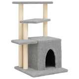 Vidaxl Cat Meubles avec Sisal Scratch Posts 83,5 cm Gris clair