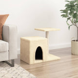 Muebles de gato de Vidaxl con postes de rascado de sisal 50.5 cm de crema