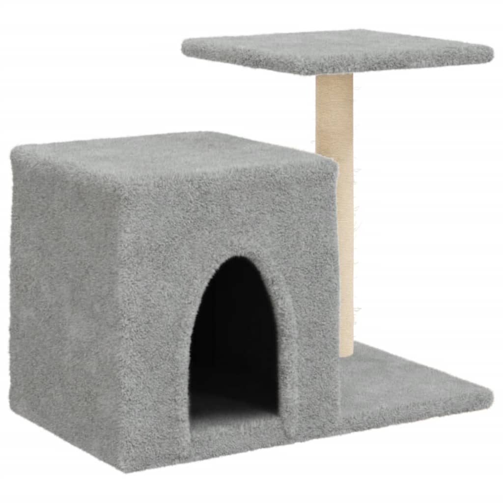 Vidaxl cat furniture with sisal scratching posts 50.5 cm light gray