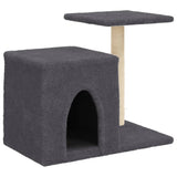 Muebles de gato de Vidaxl con postes de rascado de sisal 50.5 cm de gris oscuro