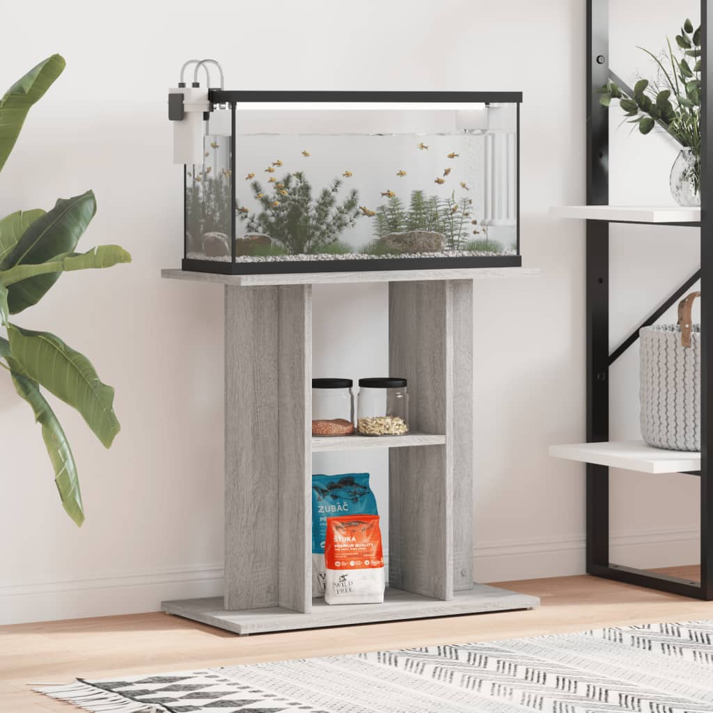 Vidaxl Aquarium Standard 60x30x60 cm Sonoma grigio in legno trasformato