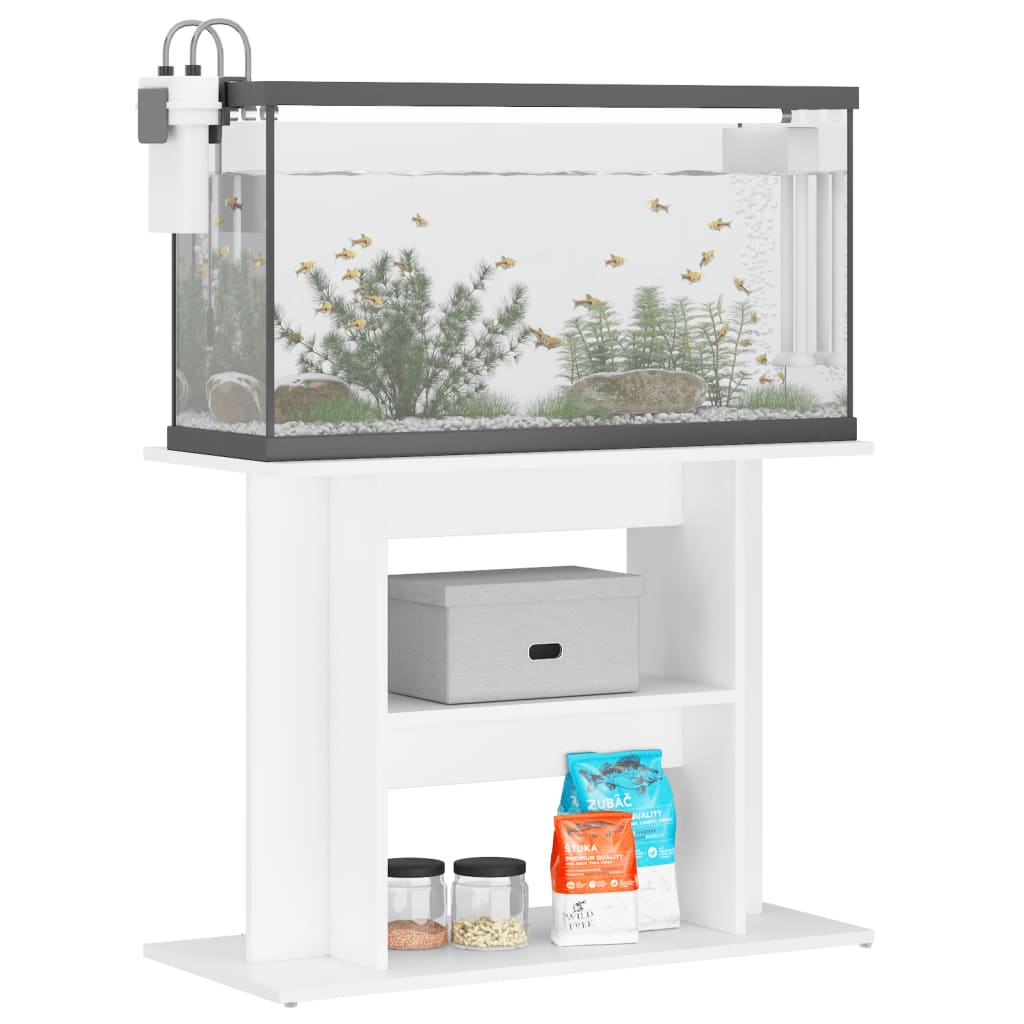 Vidaxl Aquarium Standard 80x35x60 cm Processed Wood White