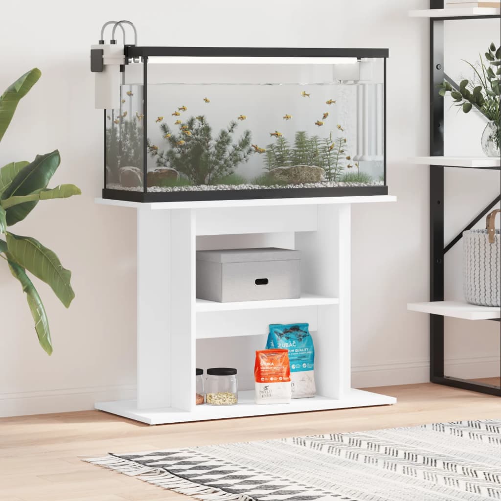 Vidaxl Aquarium Standard 80x35x60 cm Processed Wood White