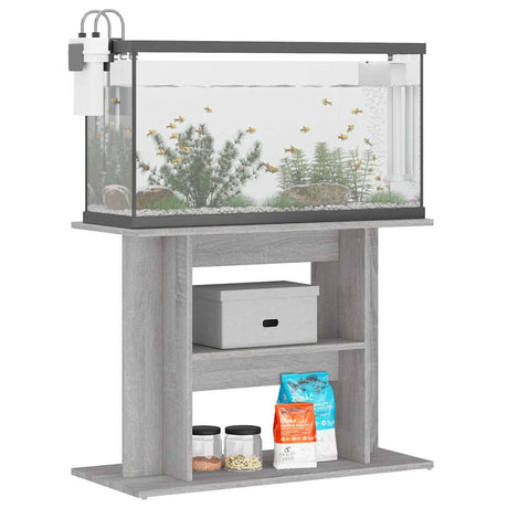 Vidaxl aquariumstandaard betongrijs 80x35x60 cm bewerkt hout