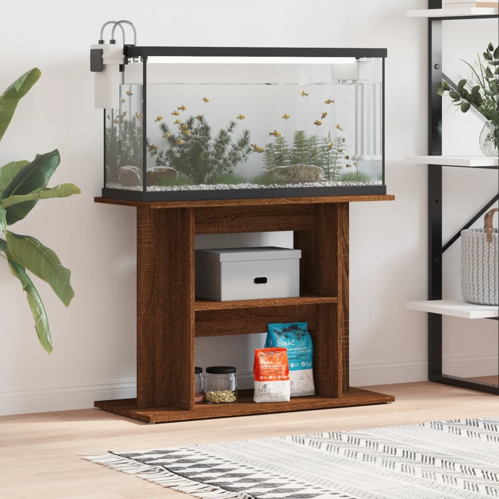 Vidaxl Aquarium standard 80x35x60 cm Couleur de chêne brun en bois transformé