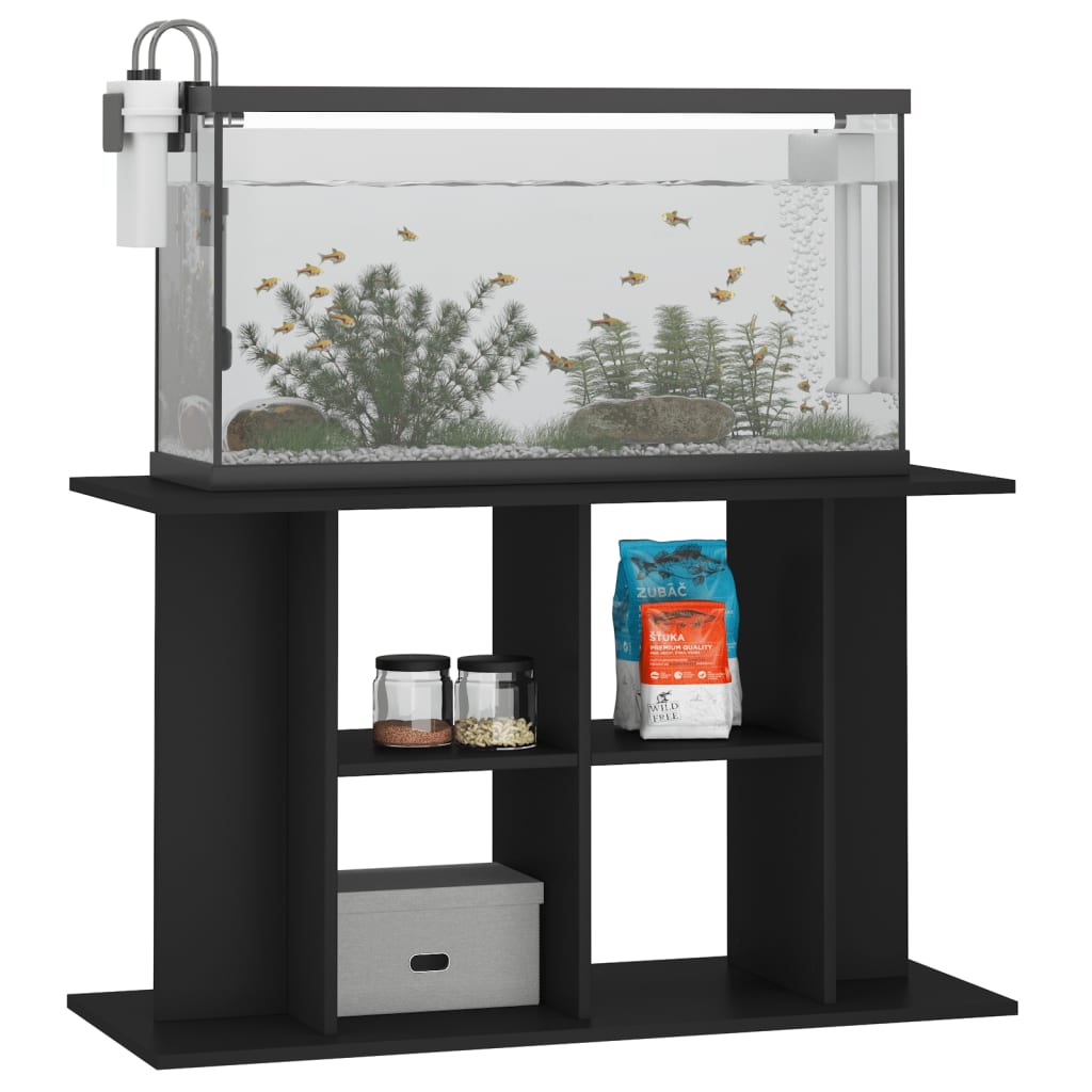 Vidaxl Aquarium Standard 100x40x60 cm Processed Wood Black