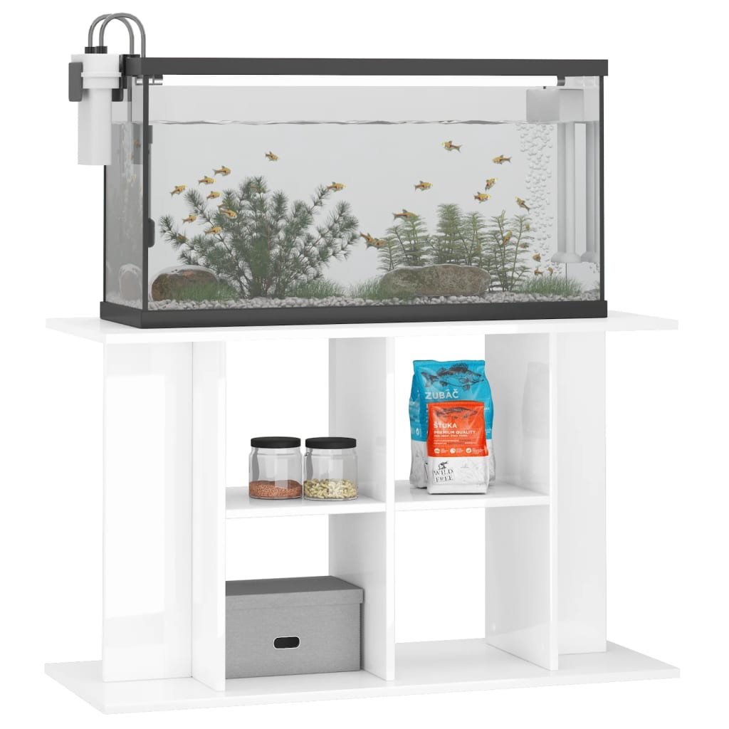 Vidaxl Aquarium Standard 100x40x60 cm White lucido in legno trasformato