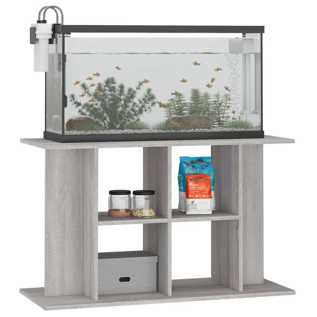 Vidaxl Aquarium Standard 100x40x60 cm Processed Wood Gray Sonoma