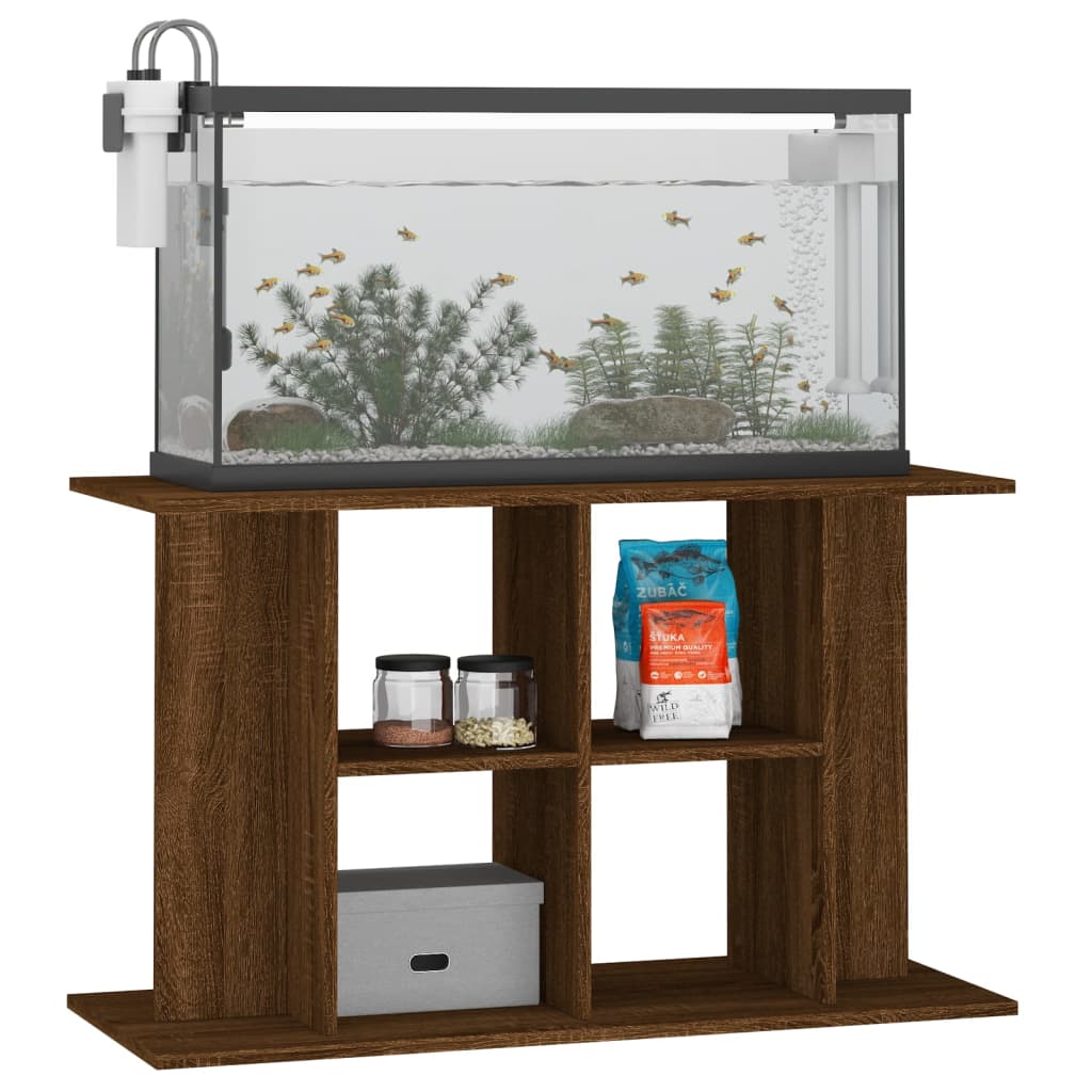 Vidaxl Aquarium Standard 100x40x60 CM veraarbecht huet Holzbrochfaarf verschafft